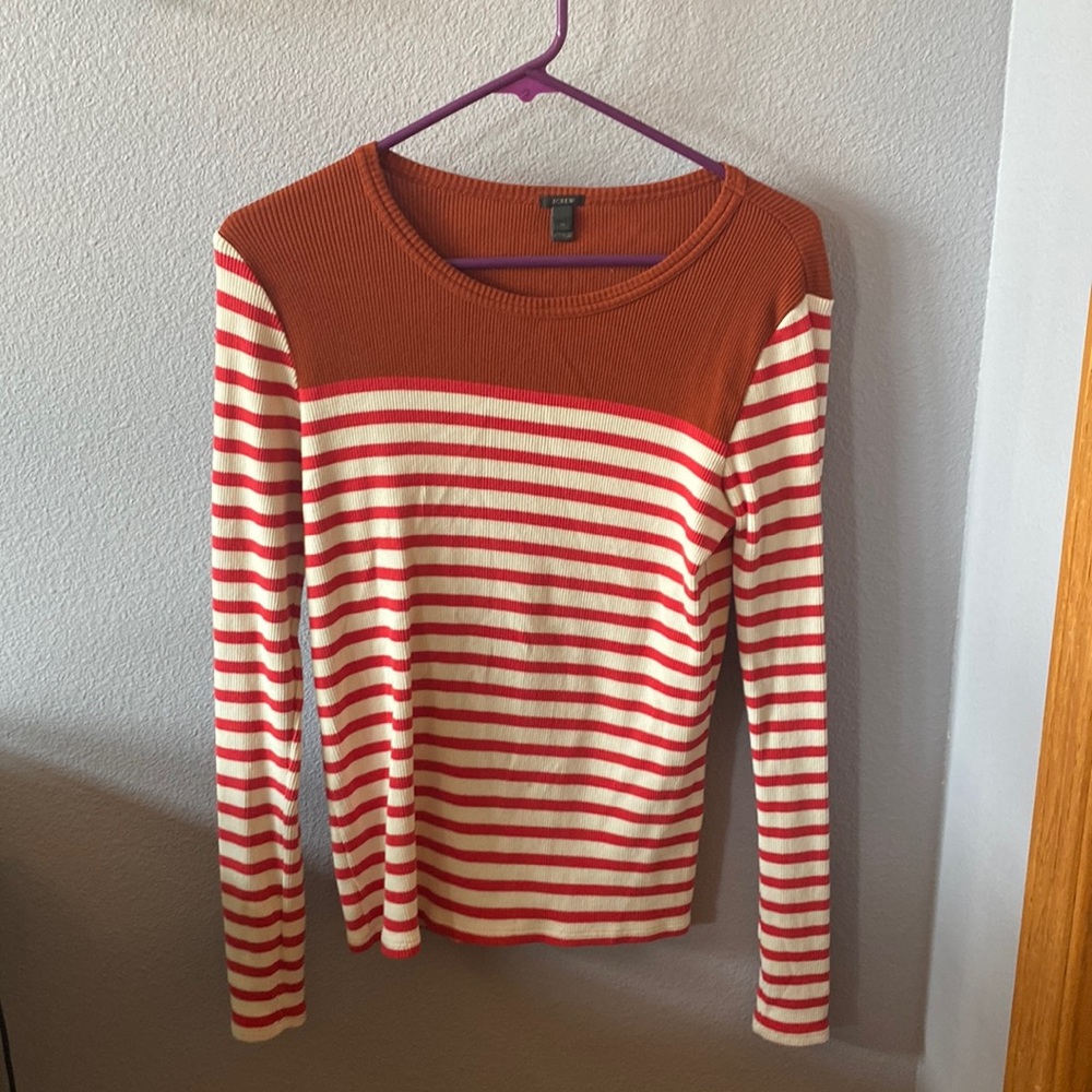 J crew ribbed long sleeve shirt